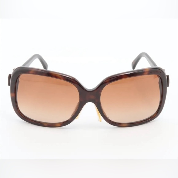 Chanel Brown Tortoise Shell Frame Bow Sunglasses-5170 - Picture 2 of 6